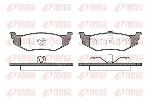 Handler.Part Brake pad set, disc brake REMSA 048230 1