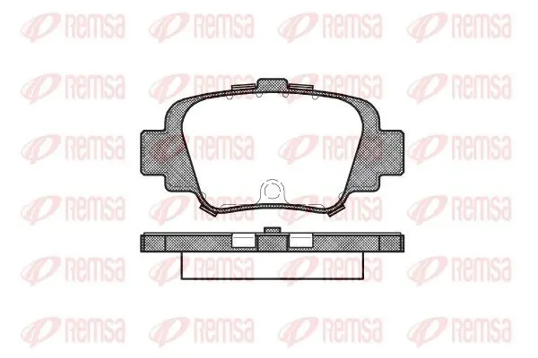 Handler.Part Brake pad set, disc brake REMSA 049900 1