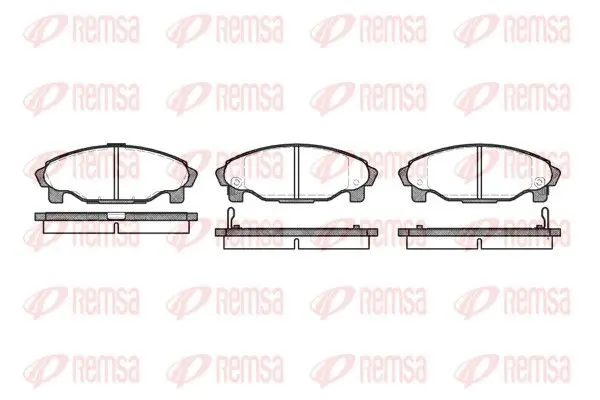 Handler.Part Brake pad set, disc brake REMSA 050102 1