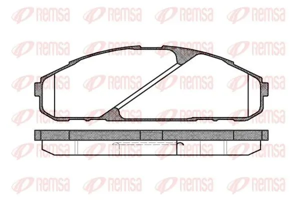 Handler.Part Brake pad set, disc brake REMSA 050700 1