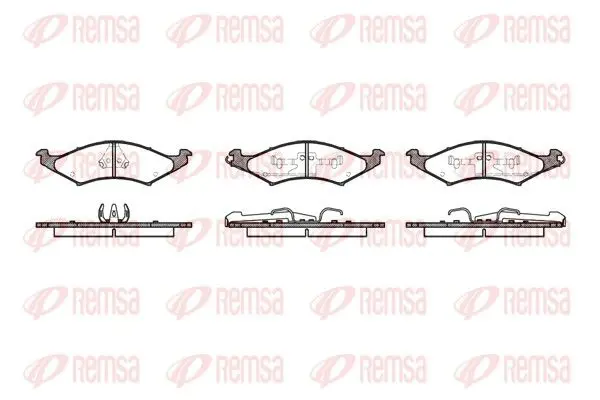 Handler.Part Brake pad set, disc brake REMSA 052700 1