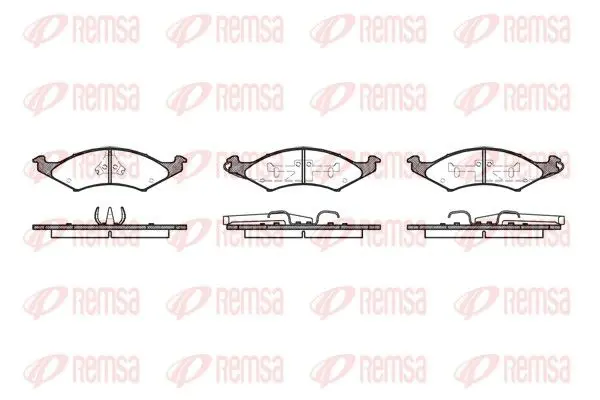 Handler.Part Brake pad set, disc brake REMSA 053500 1