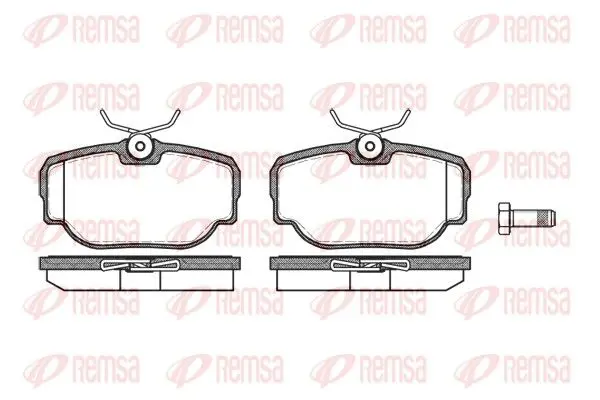 Handler.Part Brake pad set, disc brake REMSA 057700 1