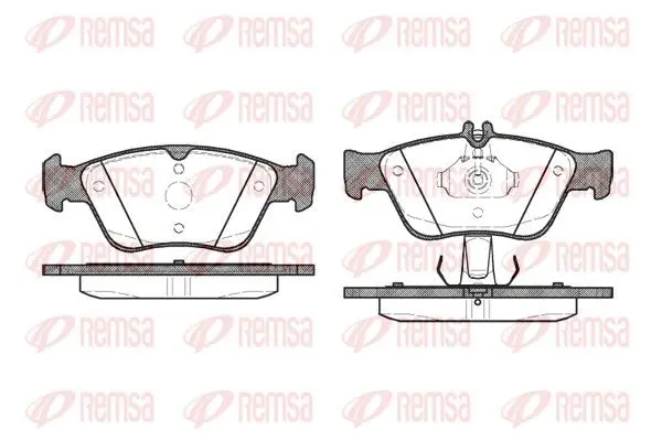 Handler.Part Brake pad set, disc brake REMSA 058610 1