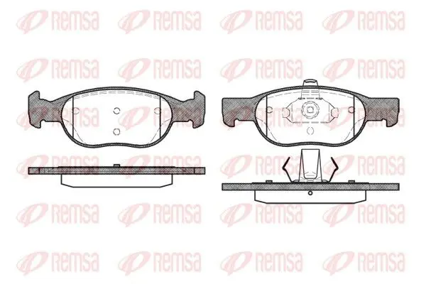 Handler.Part Brake pad set, disc brake REMSA 058820 1