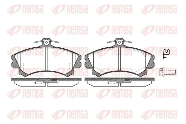 Handler.Part Brake pad set, disc brake REMSA 059002 1