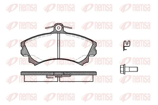 Handler.Part Brake pad set, disc brake REMSA 059021 1