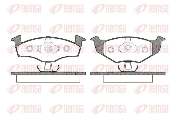 Handler.Part Brake pad set, disc brake REMSA 060900 1