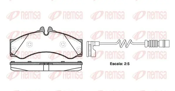 Handler.Part Brake pad set, disc brake REMSA 061412 1