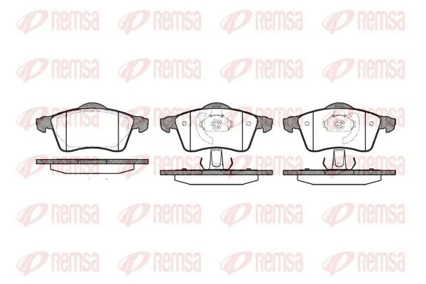 Handler.Part Brake pad set, disc brake REMSA 061800 1