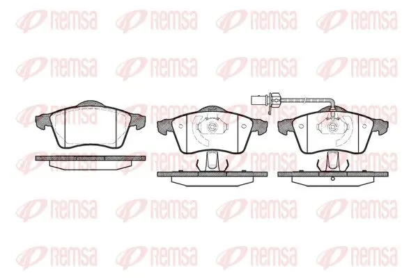 Handler.Part Brake pad set, disc brake REMSA 061801 1