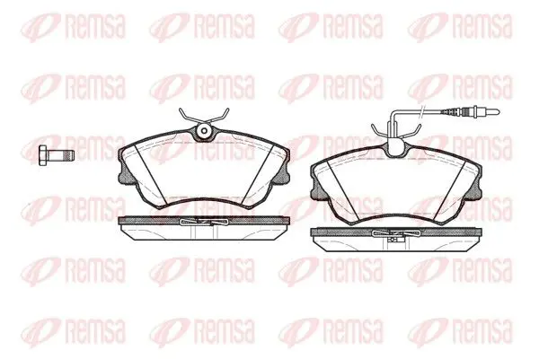 Handler.Part Brake pad set, disc brake REMSA 063802 1