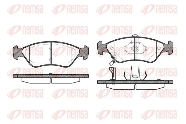 Handler.Part Brake pad set, disc brake REMSA 064802 1