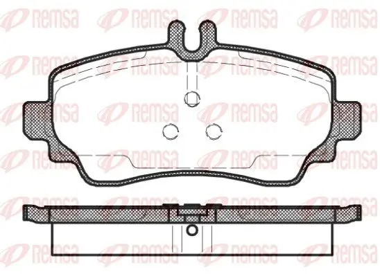 Handler.Part Brake pad set, disc brake REMSA 065002 1