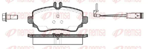 Handler.Part Brake pad set, disc brake REMSA 065022 1