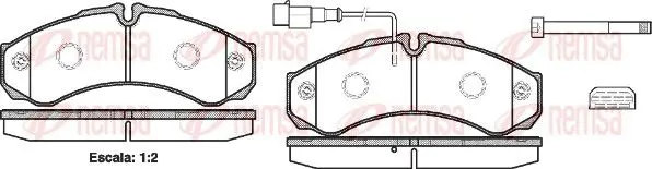 Handler.Part Brake pad set, disc brake REMSA 065132 1