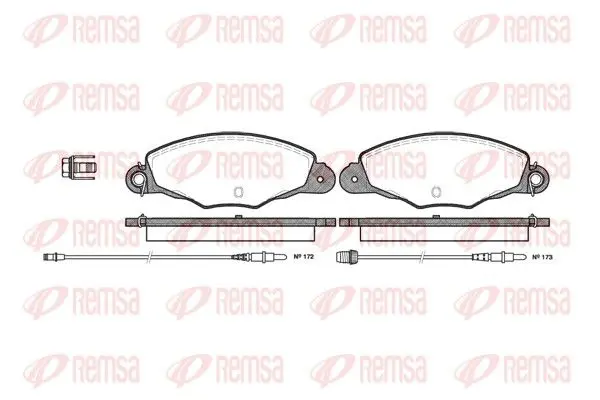 Handler.Part Brake pad set, disc brake REMSA 065904 1