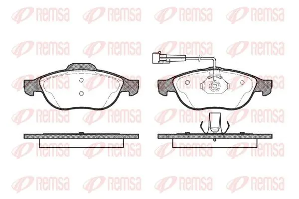 Handler.Part Brake pad set, disc brake REMSA 066002 1