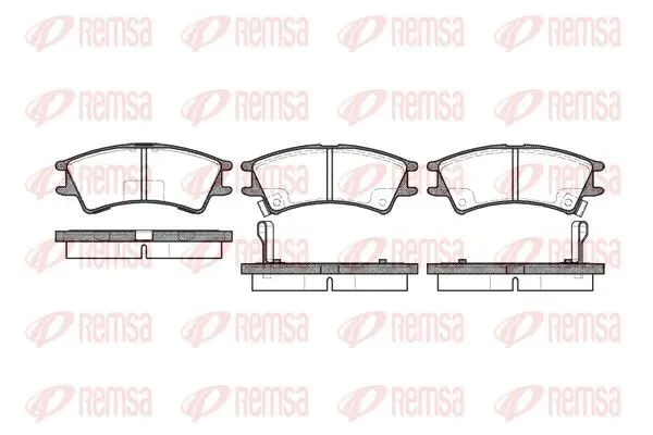 Handler.Part Brake pad set, disc brake REMSA 067502 1