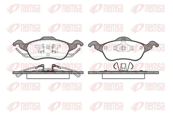 Handler.Part Brake pad set, disc brake REMSA 069100 1