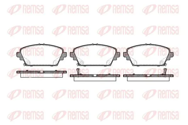 Handler.Part Brake pad set, disc brake REMSA 069402 1