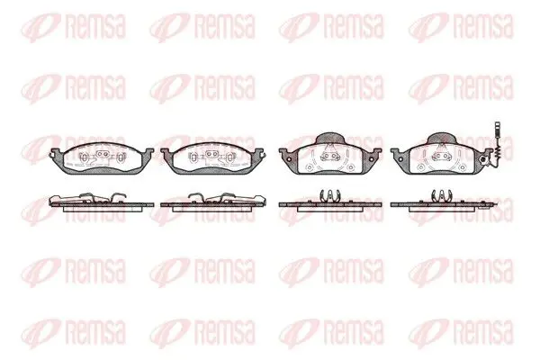 Handler.Part Brake pad set, disc brake REMSA 069701 1