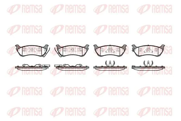 Handler.Part Brake pad set, disc brake REMSA 069801 1