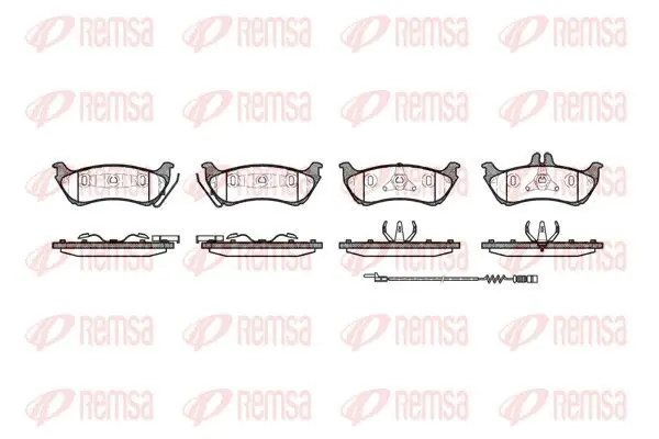 Handler.Part Brake pad set, disc brake REMSA 069811 1