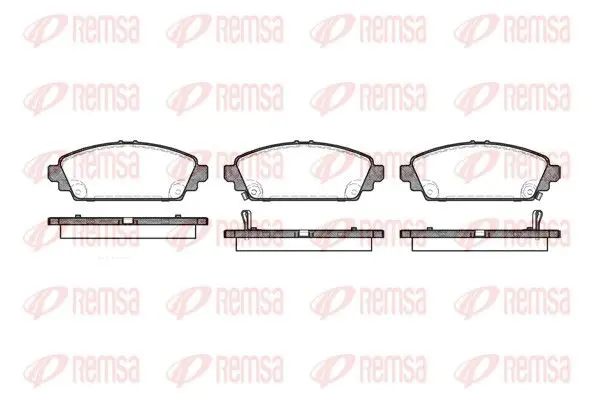 Handler.Part Brake pad set, disc brake REMSA 070002 1