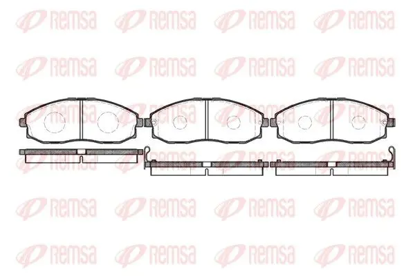 Handler.Part Brake pad set, disc brake REMSA 070302 1