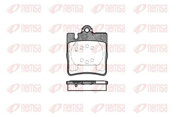 Handler.Part Brake pad set, disc brake REMSA 070900 1