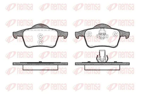 Handler.Part Brake pad set, disc brake REMSA 071400 1