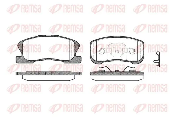 Handler.Part Brake pad set, disc brake REMSA 072002 1