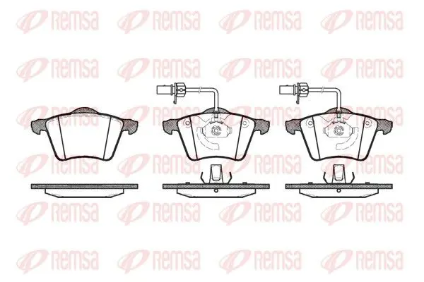 Handler.Part Brake pad set, disc brake REMSA 072102 1