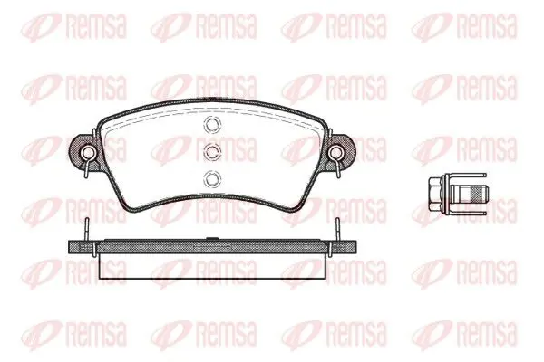 Handler.Part Brake pad set, disc brake REMSA 072600 1