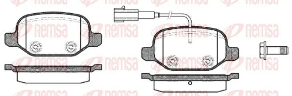 Handler.Part Brake pad set, disc brake REMSA 072702 1