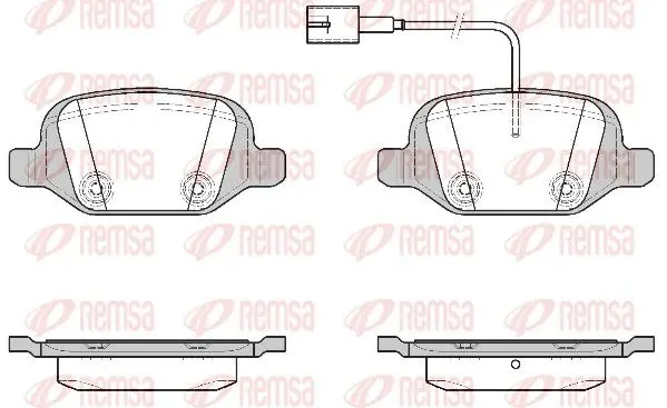 Handler.Part Brake pad set, disc brake REMSA 072722 1