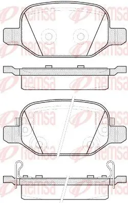 Handler.Part Brake pad set, disc brake REMSA 072752 1