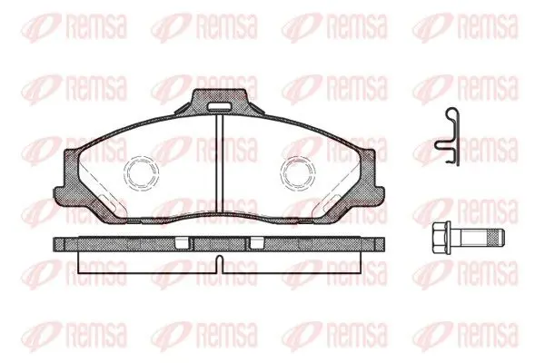 Handler.Part Brake pad set, disc brake REMSA 073001 1