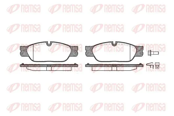 Handler.Part Brake pad set, disc brake REMSA 073120 1