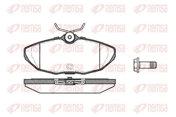 Handler.Part Brake pad set, disc brake REMSA 073200 1