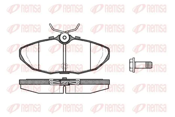 Handler.Part Brake pad set, disc brake REMSA 073210 1