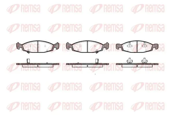 Handler.Part Brake pad set, disc brake REMSA 073602 1