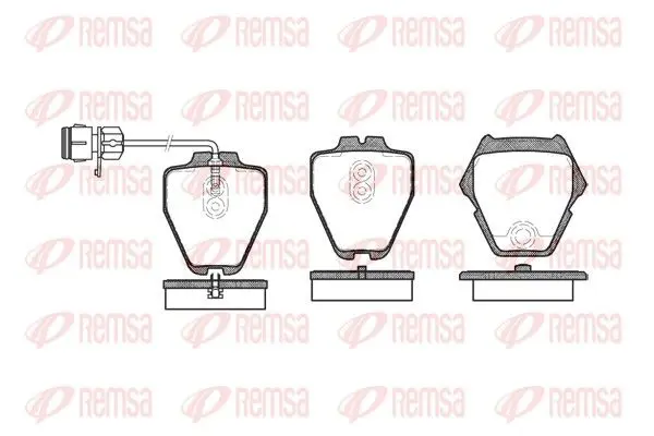 Handler.Part Brake pad set, disc brake REMSA 075212 1