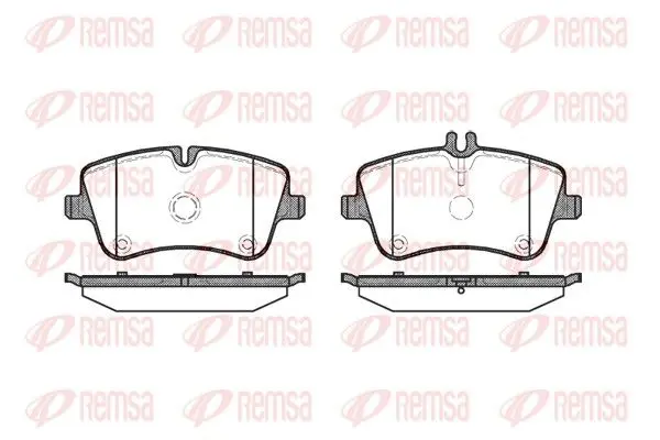 Handler.Part Brake pad set, disc brake REMSA 076800 1