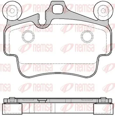 Handler.Part Brake pad set, disc brake REMSA 077320 1