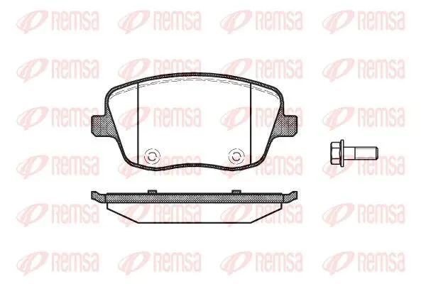 Handler.Part Brake pad set, disc brake REMSA 077500 1