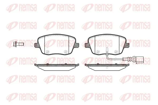 Handler.Part Brake pad set, disc brake REMSA 077501 1