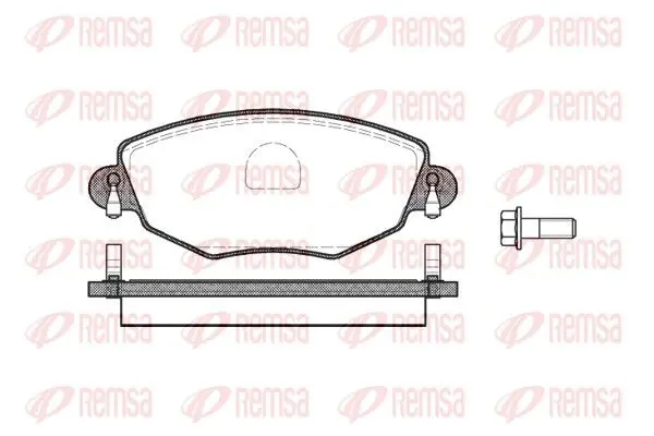 Handler.Part Brake pad set, disc brake REMSA 077600 1