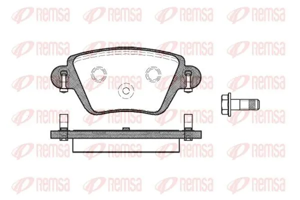 Handler.Part Brake pad set, disc brake REMSA 077710 1